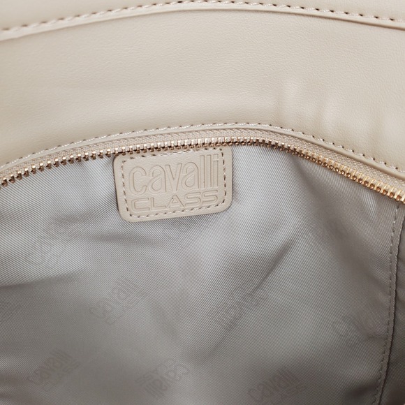 Cavalli Class Sandra Shopper Tote Bag Almond Buff Satchel Handbag Purse New - Picture 5 of 8